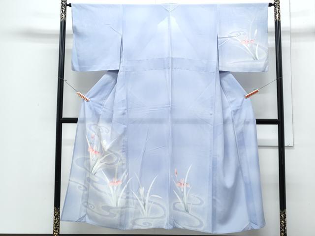平和屋着物＊夏物　訪問着　絽　流水花文　暈し染め　正絹　逸品　CABJ0961th