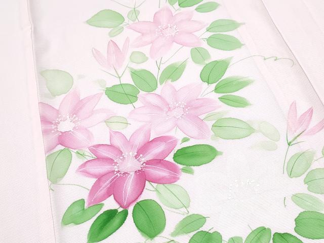 平和屋着物＊夏物　訪問着　絽　手描き　草花文　正絹　逸品　CABJ0962th