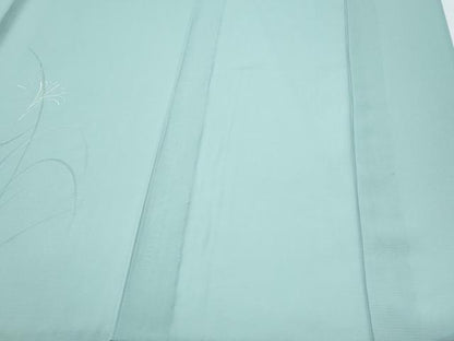 平和屋着物＊夏物　訪問着　絽　草花シルエット　暈し染め　金銀彩　正絹　逸品　CABJ0963th