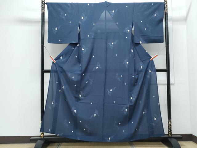 平和屋着物＊夏物　小紋　絽　蛍　正絹　逸品　CABJ0965th