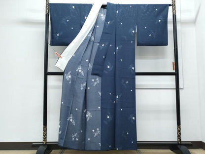 平和屋着物＊夏物　小紋　絽　蛍　正絹　逸品　CABJ0965th