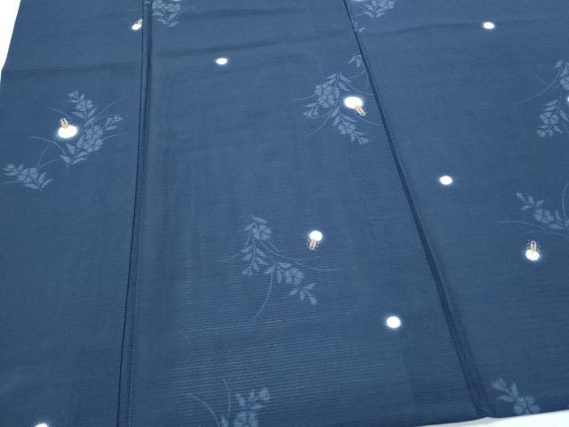 平和屋着物＊夏物　小紋　絽　蛍　正絹　逸品　CABJ0965th