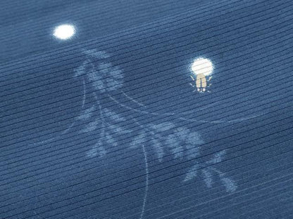 平和屋着物＊夏物　小紋　絽　蛍　正絹　逸品　CABJ0965th