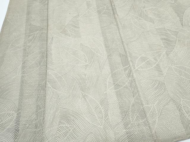 平和屋着物＊夏物　紗紬　吉祥舞葉文　正絹　逸品　CABJ0968th