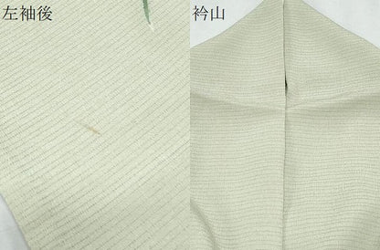 平和屋着物＊夏物　訪問着　絽縮緬　雪輪花文　銀彩　正絹　逸品　CABJ0971th