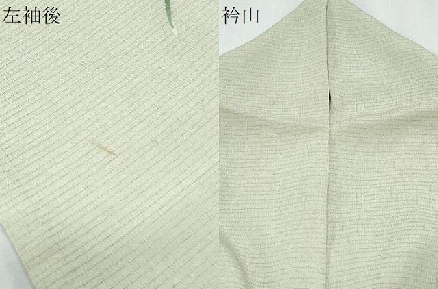平和屋着物＊夏物　訪問着　絽縮緬　雪輪花文　銀彩　正絹　逸品　CABJ0971th