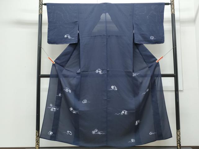 平和屋着物＊夏物　訪問着　絽　一珍染　雲取り文　正絹　逸品　CABJ0972th