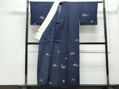 平和屋着物＊夏物　訪問着　絽　一珍染　雲取り文　正絹　逸品　CABJ0972th
