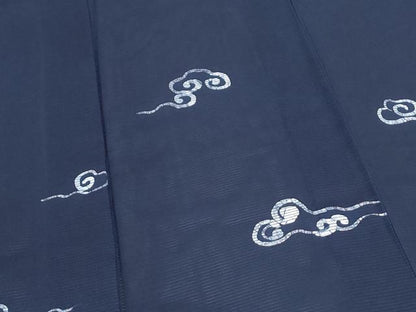 平和屋着物＊夏物　訪問着　絽　一珍染　雲取り文　正絹　逸品　CABJ0972th
