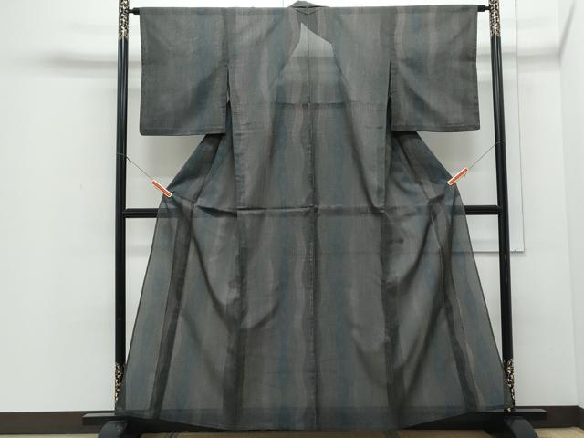 平和屋着物＊夏物　小紋　紗　立涌吉祥文　洗える着物　CABJ0974th