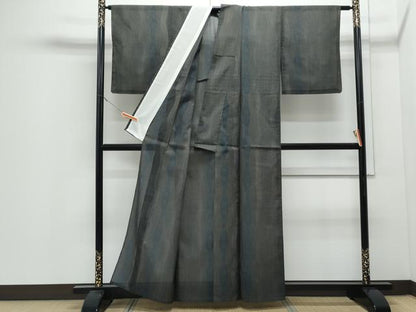 平和屋着物＊夏物　小紋　紗　立涌吉祥文　洗える着物　CABJ0974th