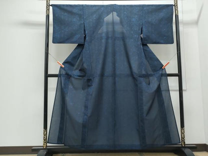 平和屋着物＊夏物　お召　風通紗　草花文　正絹　逸品　CABJ0975th