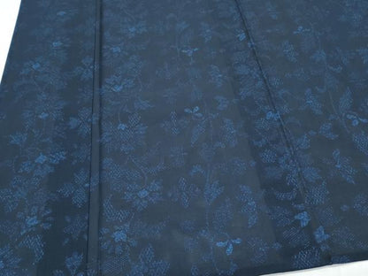 平和屋着物＊夏物　お召　風通紗　草花文　正絹　逸品　CABJ0975th