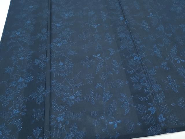 平和屋着物＊夏物　お召　風通紗　草花文　正絹　逸品　CABJ0975th