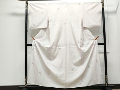 平和屋着物＊夏物　小紋　絽　雪輪花文　洗える着物　CABJ0976th