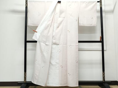 平和屋着物＊夏物　小紋　絽　雪輪花文　洗える着物　CABJ0976th
