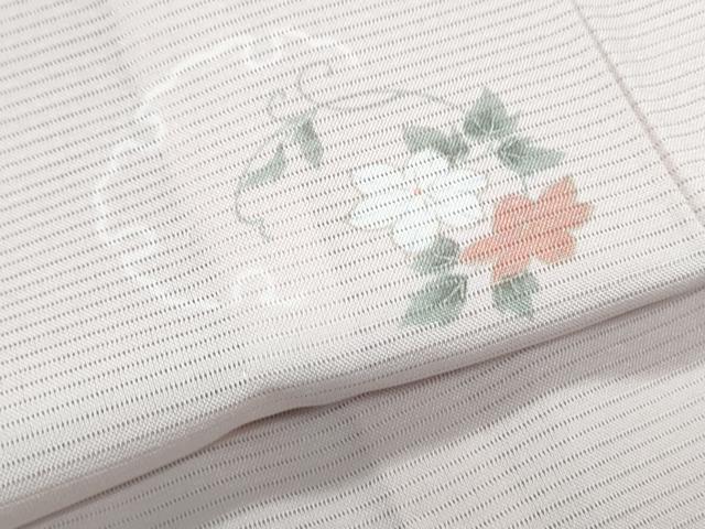 平和屋着物＊夏物　小紋　絽　雪輪花文　洗える着物　CABJ0976th