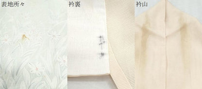 平和屋着物＊夏物　訪問着　絽　手描き　草花文　暈し染め　正絹　逸品　CABJ0978th