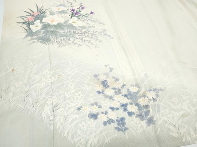 平和屋着物＊夏物　訪問着　絽　手描き　草花文　暈し染め　正絹　逸品　CABJ0978th