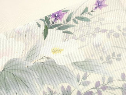 平和屋着物＊夏物　訪問着　絽　手描き　草花文　暈し染め　正絹　逸品　CABJ0978th