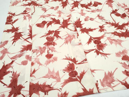 平和屋着物＊夏物　小紋　絽　草花文　正絹　逸品　CABJ0981th