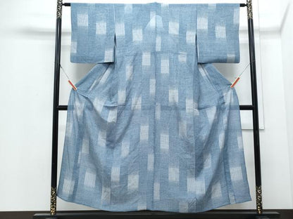 平和屋着物＊夏物　小紋　絽　市松文　正絹　逸品　CABJ0984th