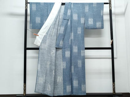 平和屋着物＊夏物　小紋　絽　市松文　正絹　逸品　CABJ0984th