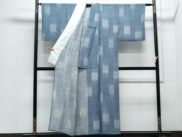 平和屋着物＊夏物　小紋　絽　市松文　正絹　逸品　CABJ0984th