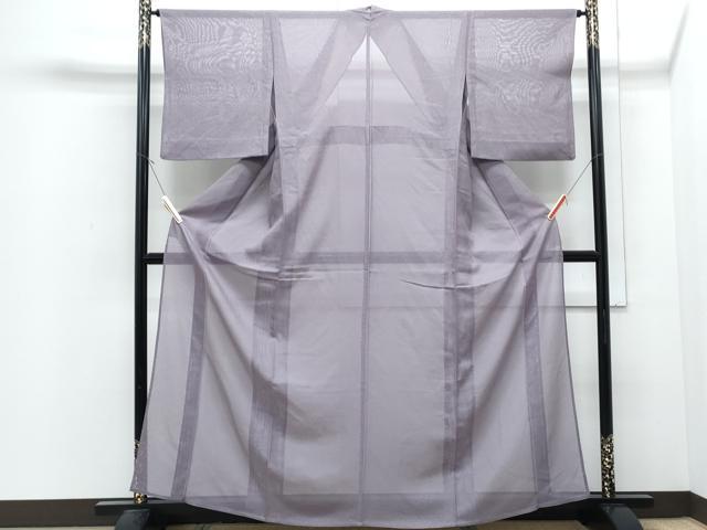 平和屋着物＊夏物　色無地　霞文紗　浅紫色　正絹　逸品　CABJ0985th