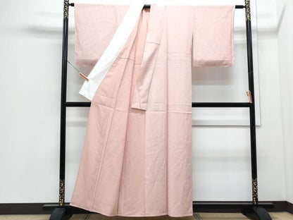 平和屋着物＊夏物　小紋　絽　霞文　反端付き　正絹　逸品　CABJ0986th