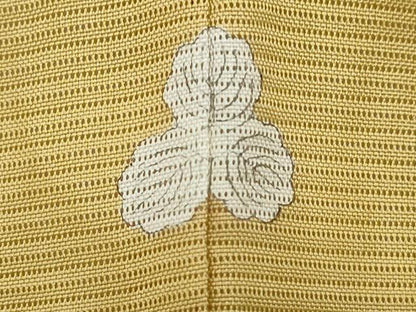 平和屋着物＊夏物　色無地　絽　芥子色　正絹　逸品　CABJ0987th