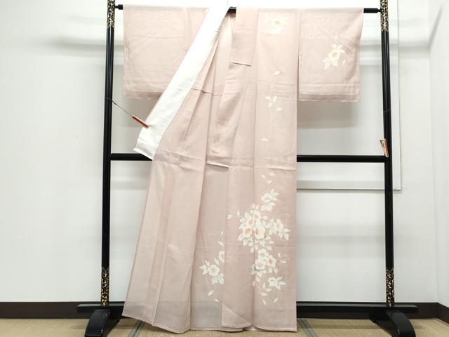 平和屋着物＊夏物　訪問着　絽　手描き　草花文　正絹　逸品　CABJ0988th
