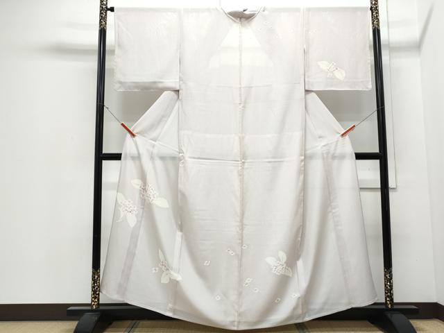 平和屋着物＊夏物　訪問着　縦絽　紫陽花　正絹　逸品　CABJ0989th