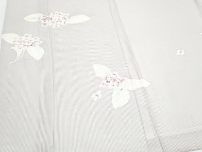 平和屋着物＊夏物　訪問着　縦絽　紫陽花　正絹　逸品　CABJ0989th