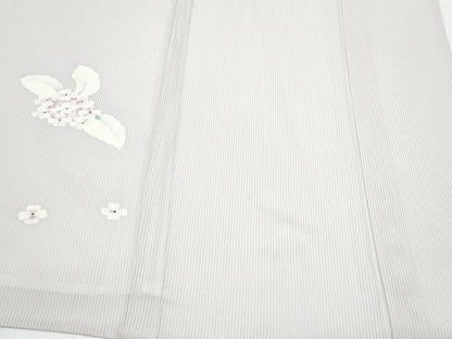 平和屋着物＊夏物　訪問着　縦絽　紫陽花　正絹　逸品　CABJ0989th