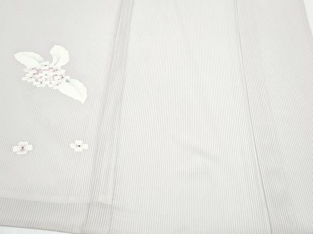 平和屋着物＊夏物　訪問着　縦絽　紫陽花　正絹　逸品　CABJ0989th