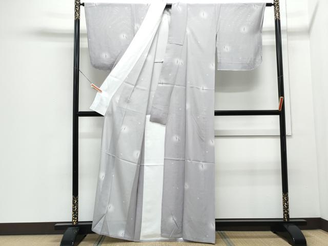 平和屋着物＊夏物　小紋　絽　蛍暈し　成り物　正絹　逸品　CABJ0991th