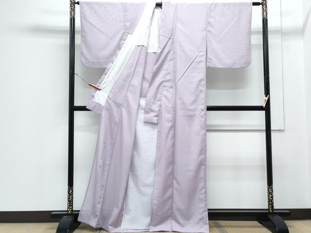 平和屋着物＊夏物　色無地　絽　淡藤色　洗える着物　CABJ1006th