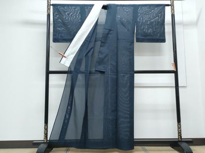 平和屋着物＊夏物　色無地　絽　褐返色　洗える着物　CABJ1007th