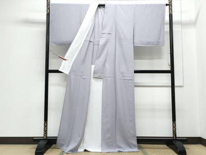 平和屋着物＊夏物　色無地　絽　藤色　正絹　逸品　CABJ1012th