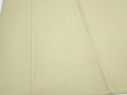 平和屋着物＊夏物　色無地　絽縮緬　枯草色　正絹　逸品　CABJ1013th