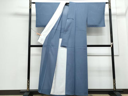 平和屋着物＊本加賀友禅作家　成竹登茂男　夏物　色無地　絽縮緬　群青色　正絹　逸品　CABJ1014th