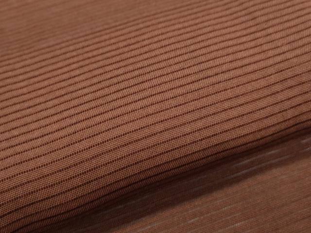 平和屋着物＊夏物　色無地　絽　錆色　ロング丈　正絹　逸品　CABJ1015th
