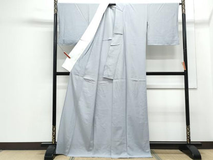 平和屋着物＊夏物　色無地　絽　藤鼠色　正絹　逸品　CABJ1018th