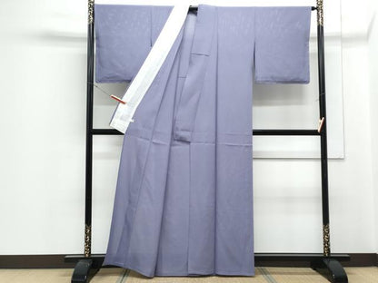 平和屋着物＊夏物　色無地　絽　紫苑色　正絹　逸品　CABJ1021th