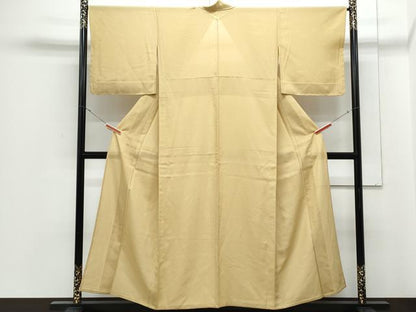 平和屋着物＊夏物　色無地　絽　榛色　正絹　逸品　CABJ1023th