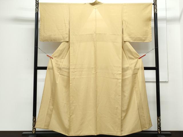 平和屋着物＊夏物　色無地　絽　榛色　正絹　逸品　CABJ1023th