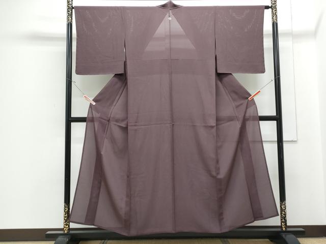 平和屋着物＊夏物　色無地　絽　似せ紫色　正絹　逸品　未使用　CABJ1024th