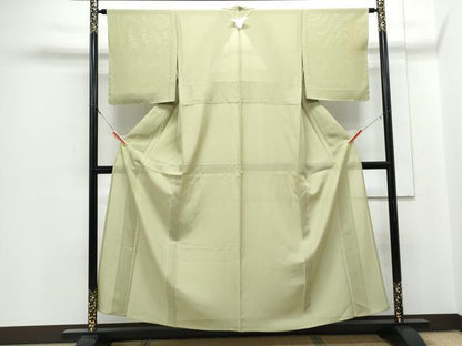 平和屋着物＊夏物　色無地　絽　柳茶色　正絹　逸品　未使用　CABJ1025th