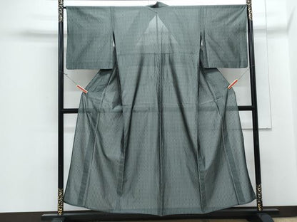 平和屋着物＊夏物　お召　紗　吉祥文　　正絹　逸品　CABJ1026th